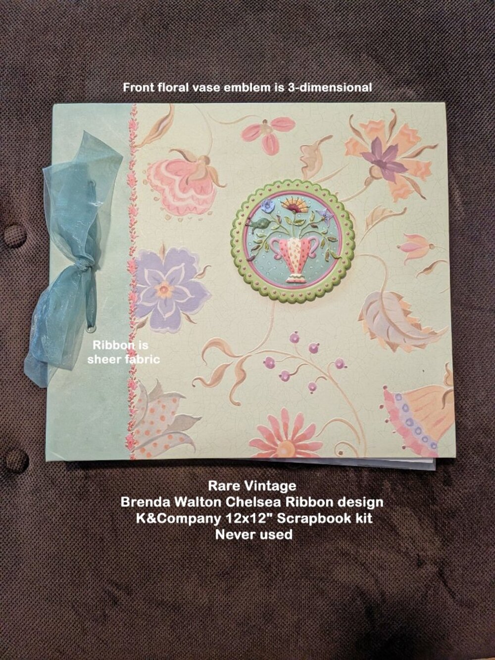 Rare VTG Brenda Walton Chelsea Ribbon K&Company 12x12" Scrapbook kit, Unused